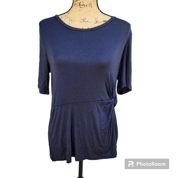 Lark & Ro Tops - Lark & Ro Blouse Women SZ Medium Workwear Casual Simple French Everyday Faux Tie